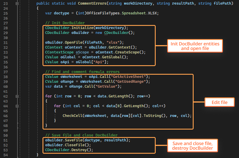 C# Builder builder function