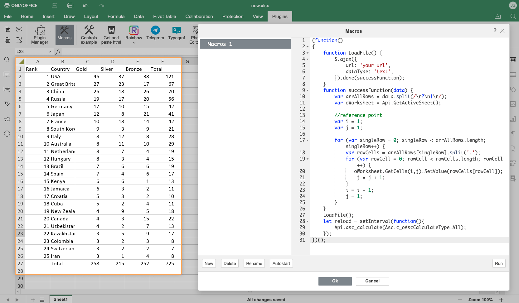 Import CSV/text data